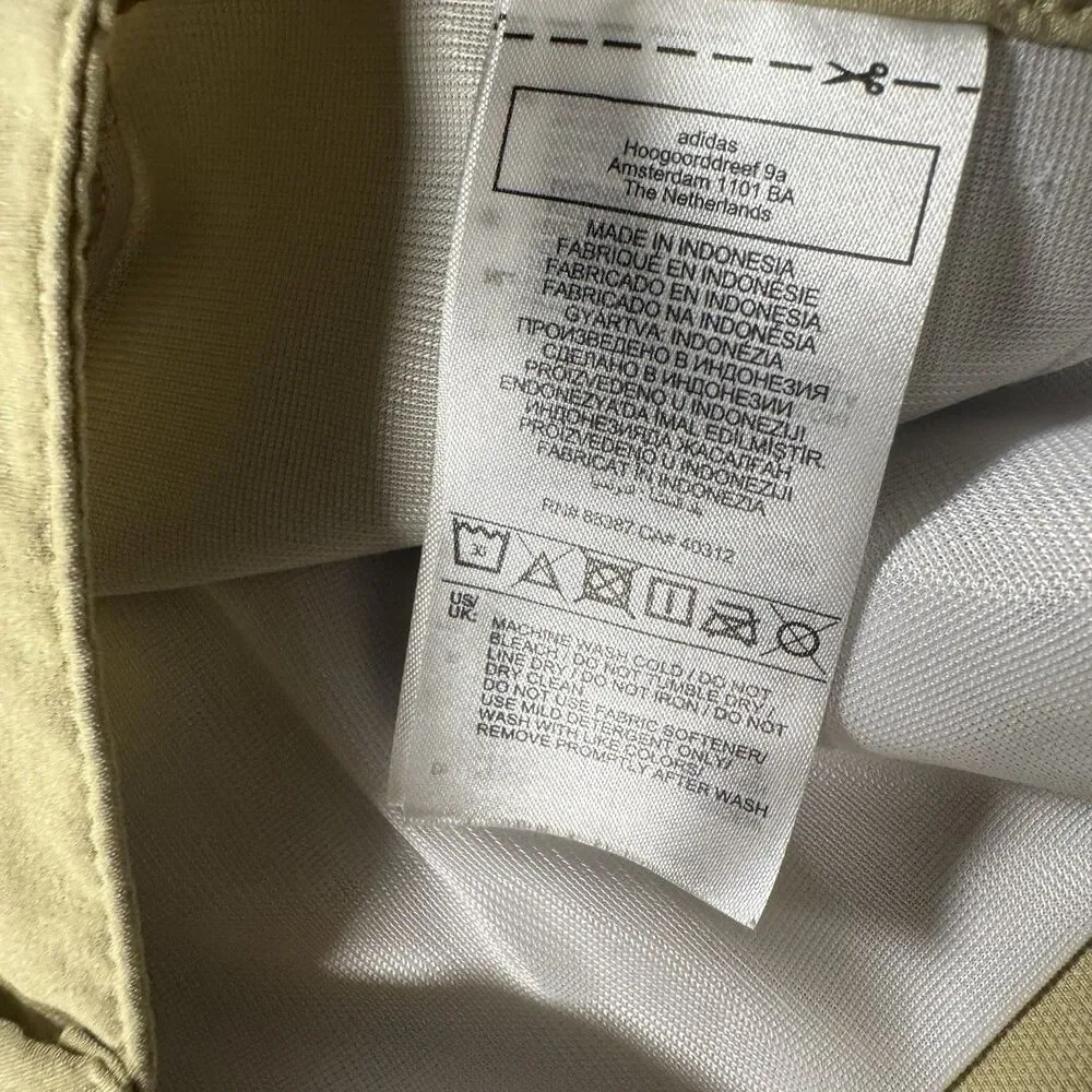 Adidas Golf Pants Men’s 38x32 Tan Performance Tech Lightweight Stripe Logo
